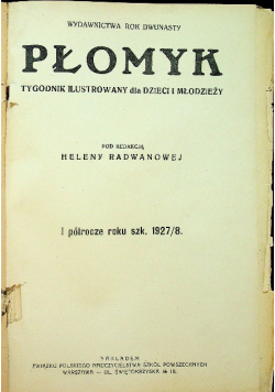 Płomyk nr 1 do 21 / 1928 r.
