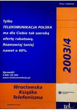 Wrocławska Książka Telefoniczna 2003 / 4