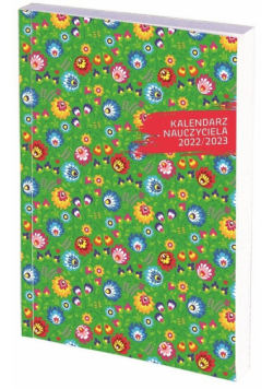 Kalendarz nauczyciela A5 tygodniowy PCV bezbarwny Kwiaty 2022/2023