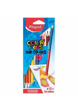 Kredki Colorpeps Duo 12=24 kolory MAPED