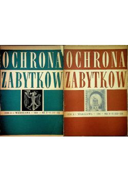 Ochrona zabytków rok 4 nr 1 do 4 / 1951