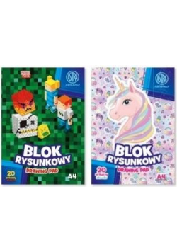 Blok rysunkowy A4/20K Pixel&Unicorn (10szt) ASTRA