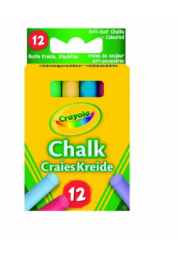 Kreda niepyląca kolorowa 12 kolorów CRAYOLA