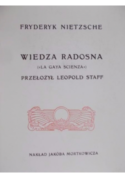 Wiedza Radosna Reprint z ok. 1911 r.