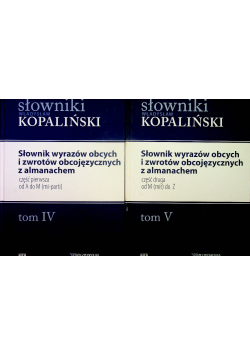 Słownik wyrazów obcych i zwrotów obcojęzycznych z almanachem Tom IV i V