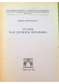 Studia nad językiem Menandra