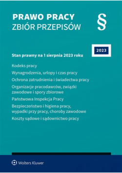 Prawo pracy. Zbiór przepisów w.38