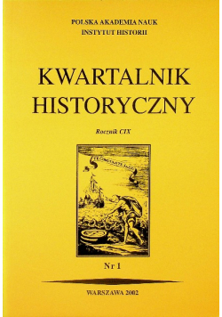 Kwartalnik Historyczny  Rocznik CIX nr 1
