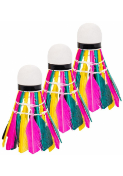Lotka badminton z piór kolor 3 sztuki