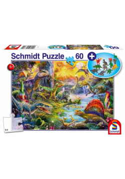 Puzzle 60 Dinozaury + zestaw figurek G3