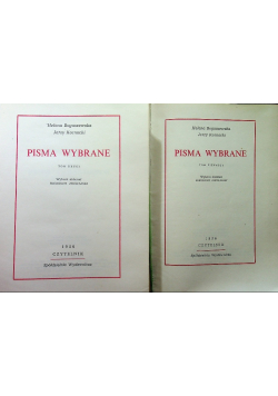 Boguszewska Kornacki Pisma Wybrane tom 1 i 2