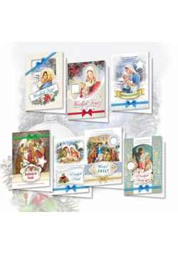 Karnet DL BN z opłatkiem, religia (10szt) MIX