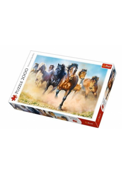 Puzzle 2000 Galopujące stado koni TREFL