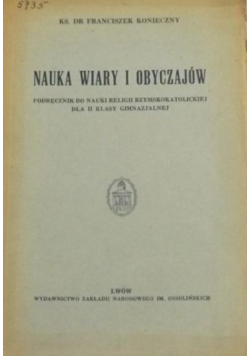 Nauka wiary i obyczajów 1937 r.
