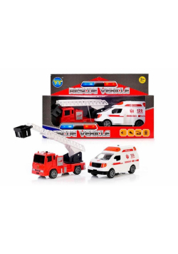 Zestaw aut miejskich - straż pożarna i ambulans