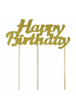 Piker Happy Birthday złoty