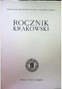 Rocznik Krakowski tom LIX rok 1993