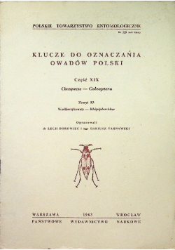 Klucze do oznaczania owadów Polski Część XIX Chrząszcze Coleoptera Zeszyt 83