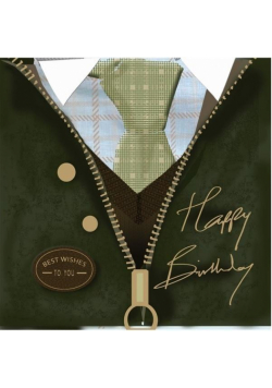 Karnet kwadrat z kopertą Urodziny Birthday Wax Jac