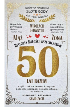 Karnet 50 rocznica ślubu (złota)