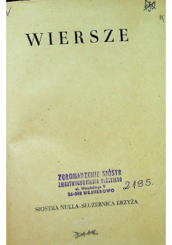 Nulla - Wiersze 1947 r.
