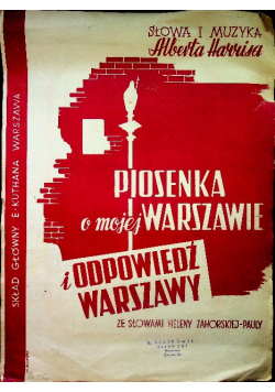 Piosenka o mojej Warszawie i odpowiedź Warszawy
