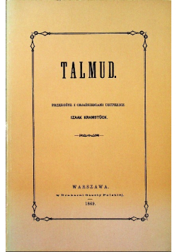 Talmud reprint z 1869 r