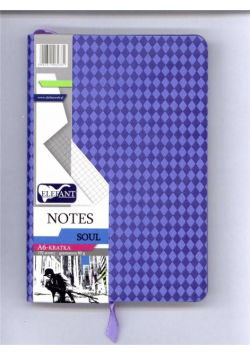 Notes A6/96 Soul liliowy kratka ELEFANT