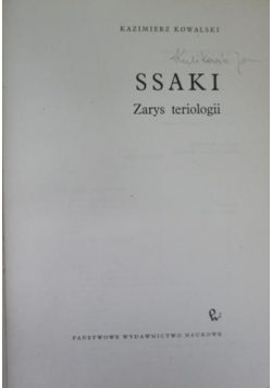 Ssaki Zarys teriologii