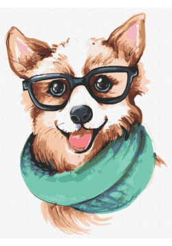 Malowanie po numerach - Stylowe corgi 30x40cm