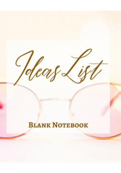 Ideas List - Blank Notebook - Write It Down - Pastel Rose Pink Gold Abstract Modern Minimalist Contemporary Design Fun