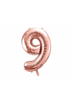 Balon foliowy 9 86cm różowe złoto