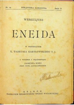Wergiljusz Eneida 1924 r