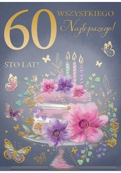 Karnet A5 Urodziny 60