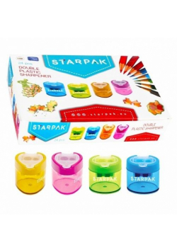 Temperówka plastikowa podwójna owal/serce (24szt)