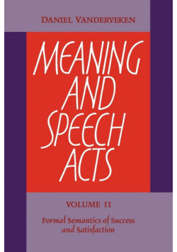 Meaning and Speech Acts