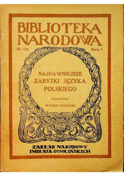 Najdawniejsze zabytki języka Polskiego