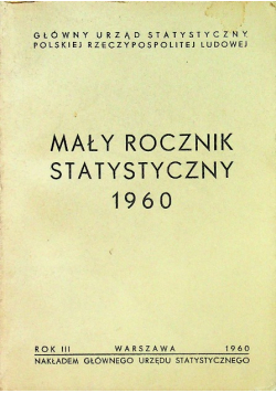 Mały Rocznik Statystyczny 1960