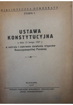 Ustawa konstytucyjna o ustroju i zakresie działania organów Rzeczypospolitej Polskiej 1947 r