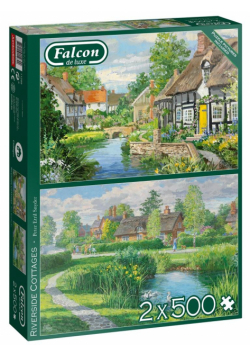 Puzzle 2x500 Falcon Domy nad rzeką G3