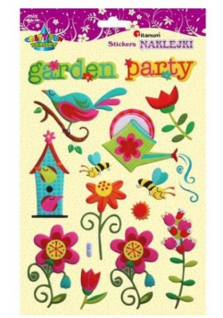 Naklejki wypukłe miękkie garden party 14szt