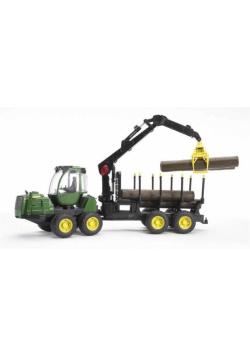 Ładowacz John Deere 1210E z chwytakiem i 4 pniami