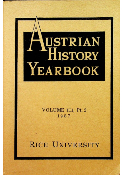 Austrian history yearbook vol III
