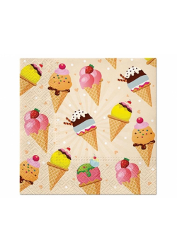 Serwetki Lody 33x33cm 20szt