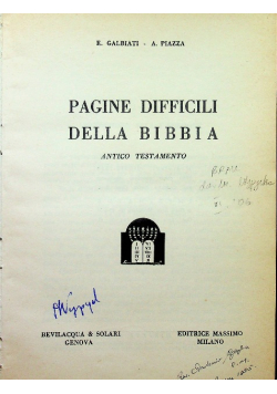 Pagine Difficili Della Bibbia