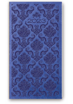 Kalendarz 2023 A6 tygodniowy vivella relief zgaszony niebieski