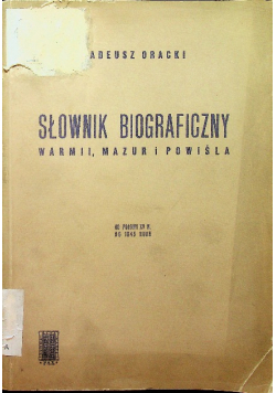 Słownik biograficzny Warmii Mazur i Powiśla