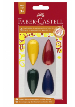 Kredki świecowe 4 kolory FABER CASTELL