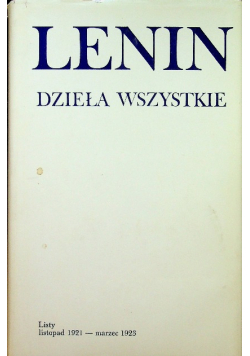 Lenin Dzieła wszystkie Tom 54