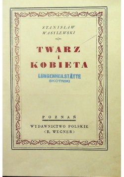 Twarz i kobieta 1930 r.
